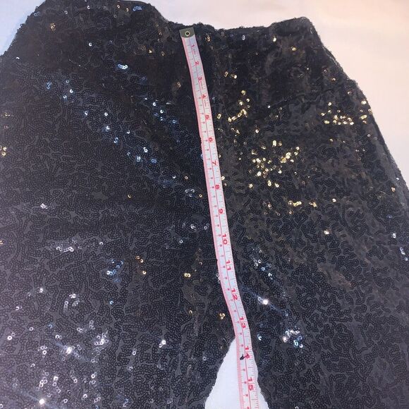 Tipsy Elves Leggings Women M Black Sequin High Waist Stretch Bling, PARTY WEAR - Picture 6 of 10